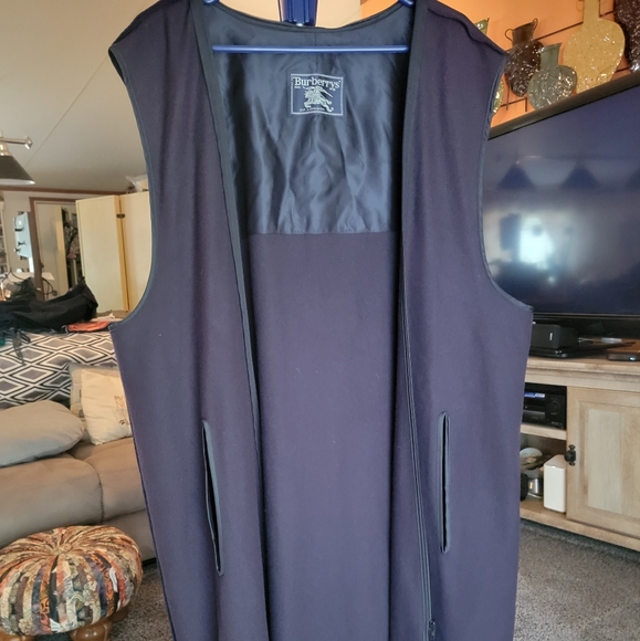 Navy Burberry Trench Coat 44 Regular - Picture 5 of 13